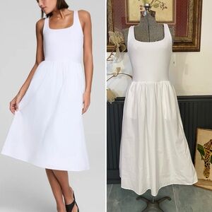 NWT Spanx Smooth Jersey Scoop Neck Tank Midi Dress in Classic White - Sz S 🧡🎀